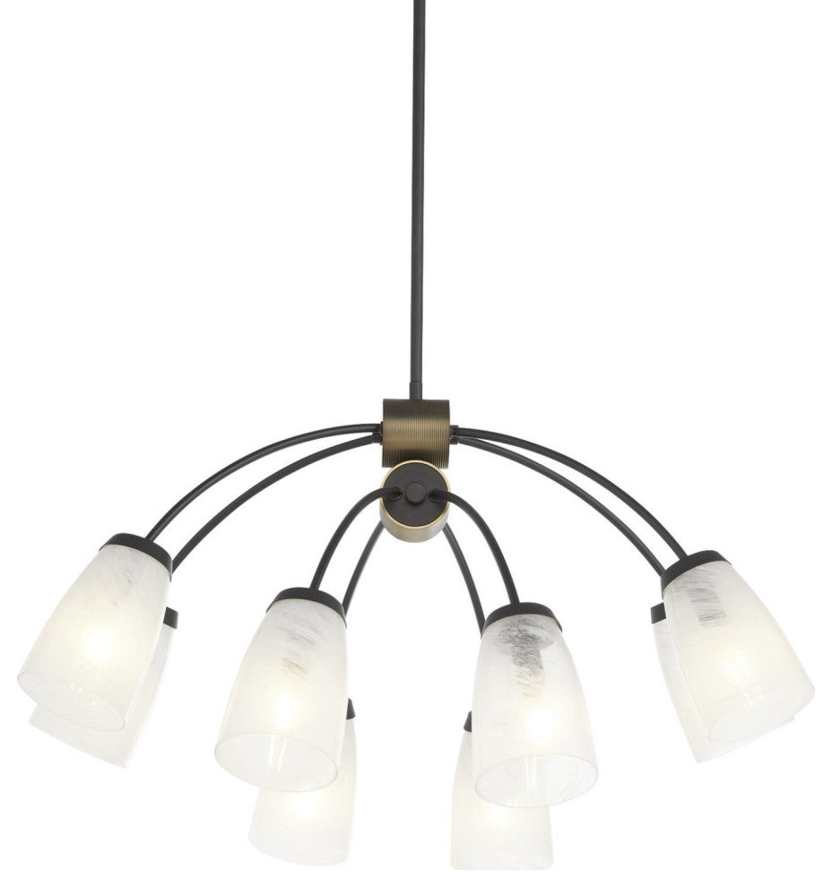 Quorum International 6077-8 Wallinger 8 Light 32"W Chandelier - Aged Brass
