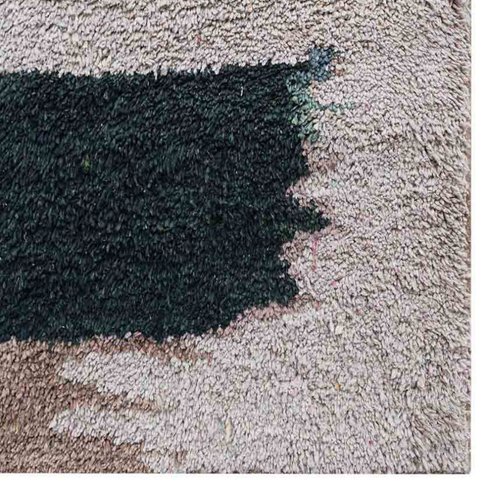 Hand Knotted Silk Area Rug Abstract Multicolor