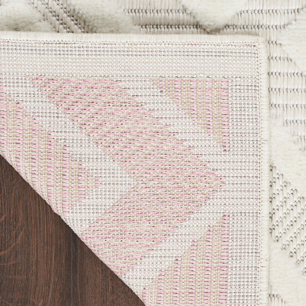 Nourison Versatile 2' x 4' Ivory/White Modern Area Rug
