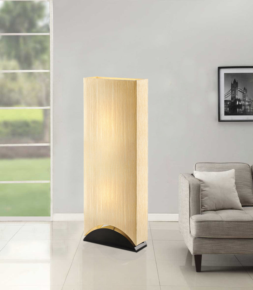 Sakura 42" Premium Shade Floor Lamp With Black Lacquer Wood Base