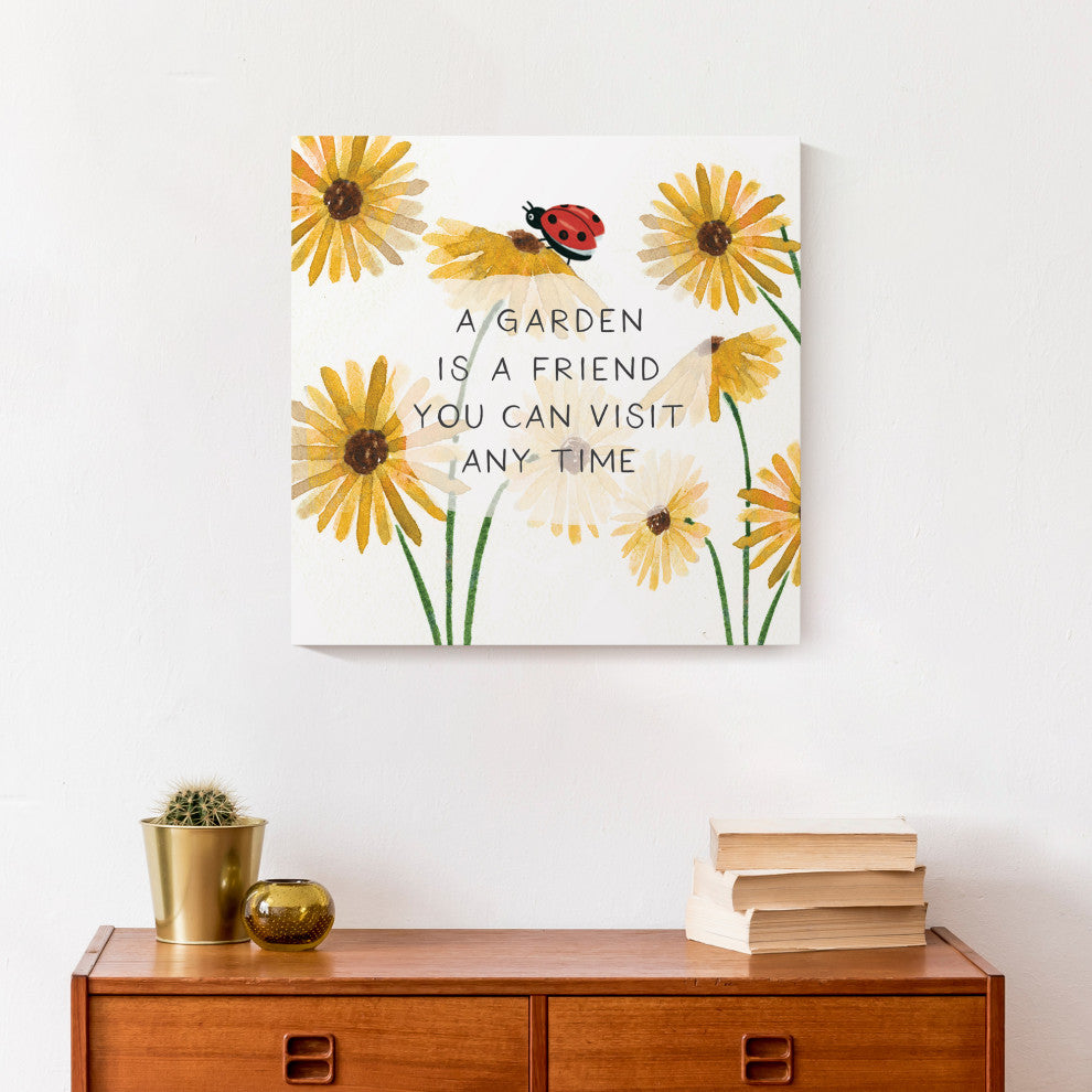 Garden Friend 2 16x16 Canvas Wall Art