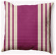 18" x 18" Stripe Indoor/Outdoor Polyester Throw Pillow, Dusty Rose