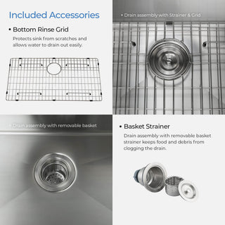 KIBI Handcrafted Undermount Single Bowl 16 Gauge Stainless Steel Kitchen Sink, 3