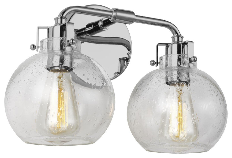 Clara 2-Light Vanity, Chrome