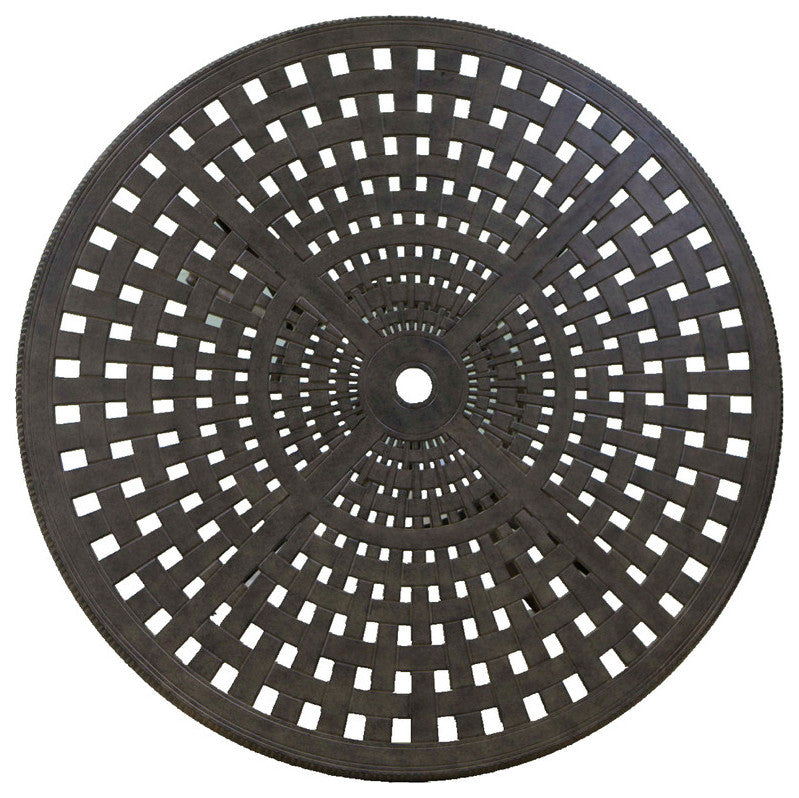 48 Inch Round Outdoor Cast Aluminum Dining Table-Perfect for Patio