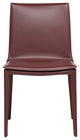 Elite Living Hilton (Set of 2) Modern Leather Upholstered Dining Chair, Wine Red