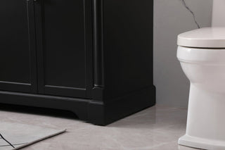 Home Living 21.5" Transitional Black-Light Bathroom Vanity, Black, 72