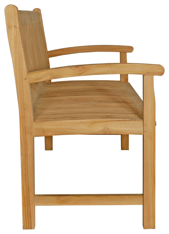 Seven Seas Teak San Juan Outdoor Teak Wood Bench, 5 Foot