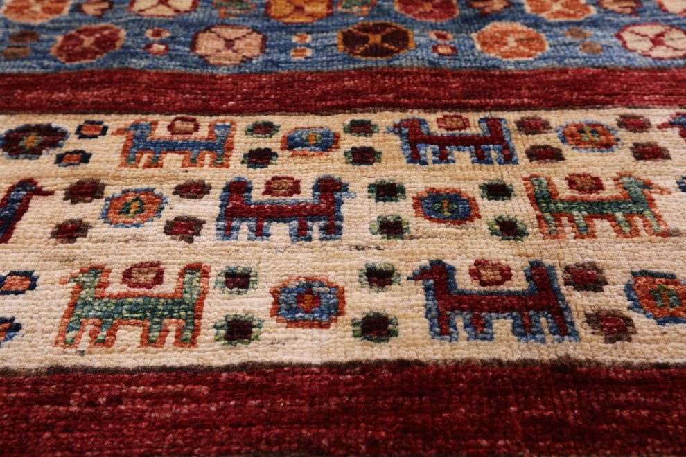 8' 3" X 10' 0" Persian Gabbeh Tribal Hand-Knotted Rug Q5240