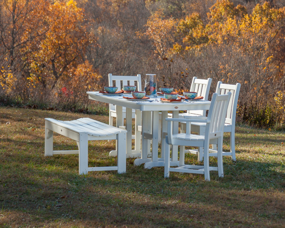 Polywood Nautical 37" Dining Table, White