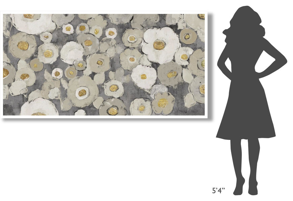 "Bohemian Bouquet I Neutral" Digital Paper Print by Silvia Vassileva, 74"x38"