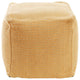 Woven Jute Pouf, Orange