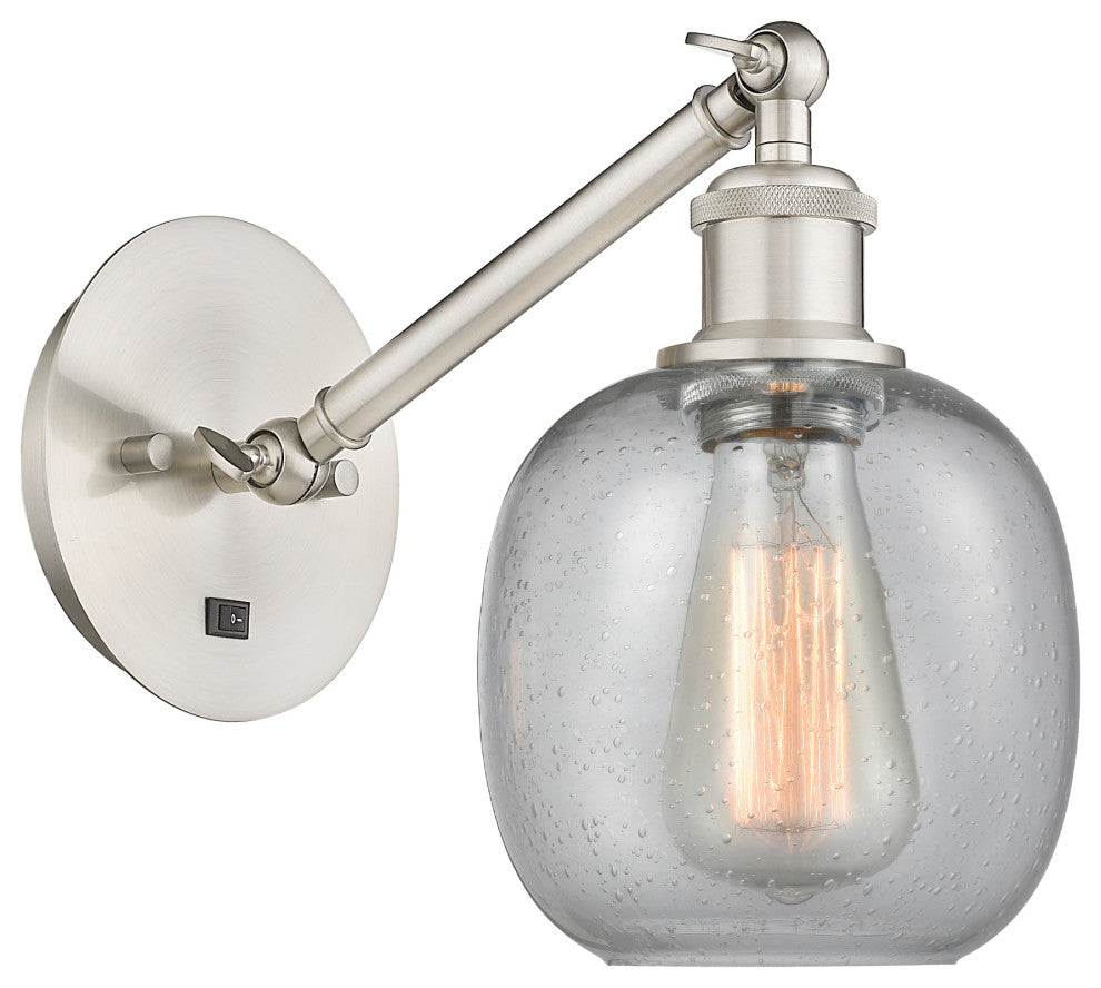 Innovations 317-1W-SN-G104-LED Belfast 1 Light Sconce, Brushed Satin Nickel