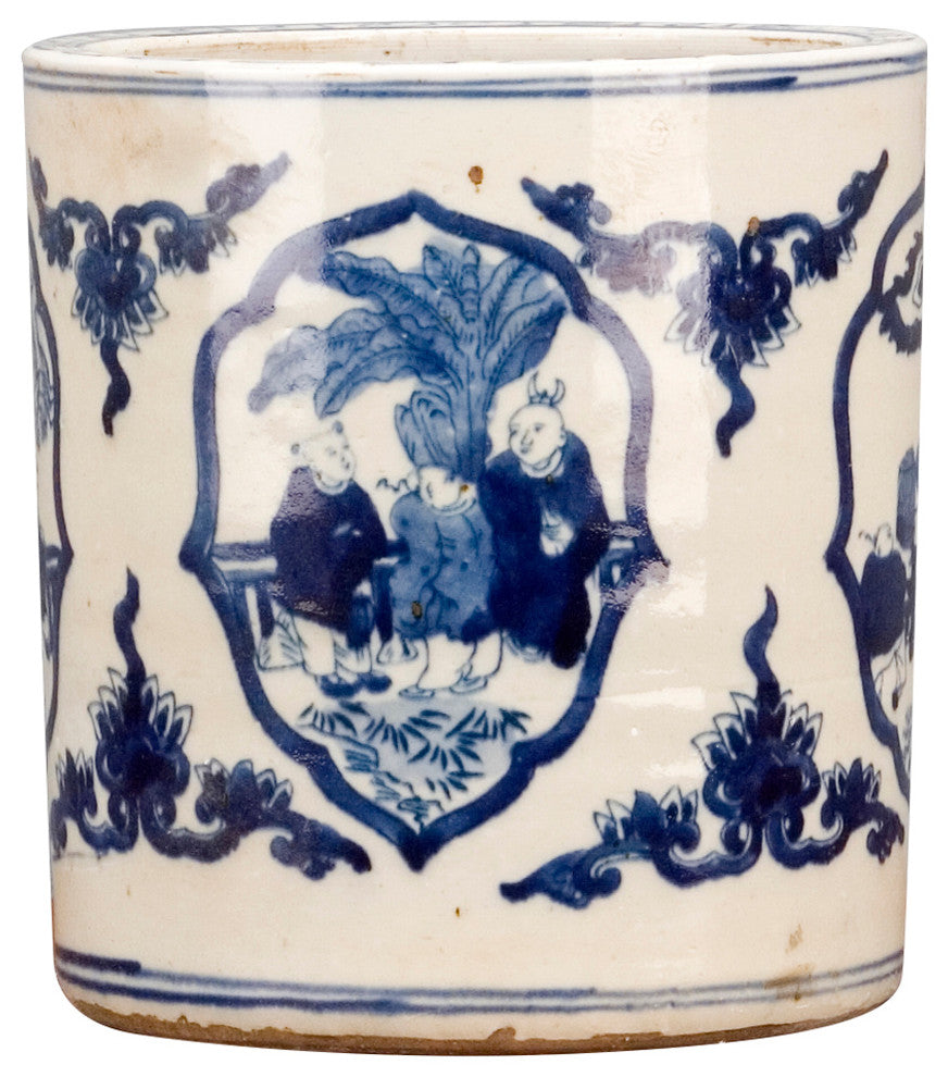 Blue and White Porcelain Planter