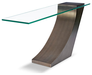 Clasp Console Table, Antique Brushed Bronze