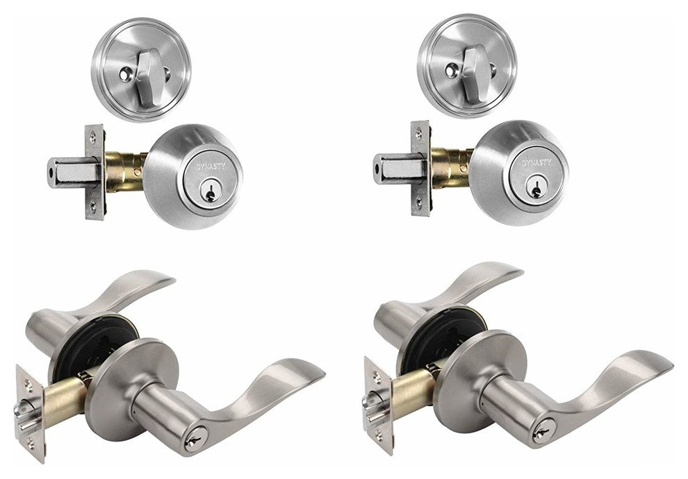 Dynasty Heritage Front Door Entry Single Deadbolt, Combo Pack 2 Keyed Alike