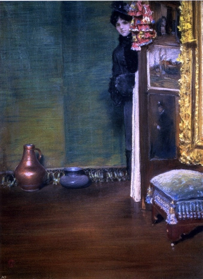 William Merritt Chase May I Come In?, 18"x27" Wall Decal