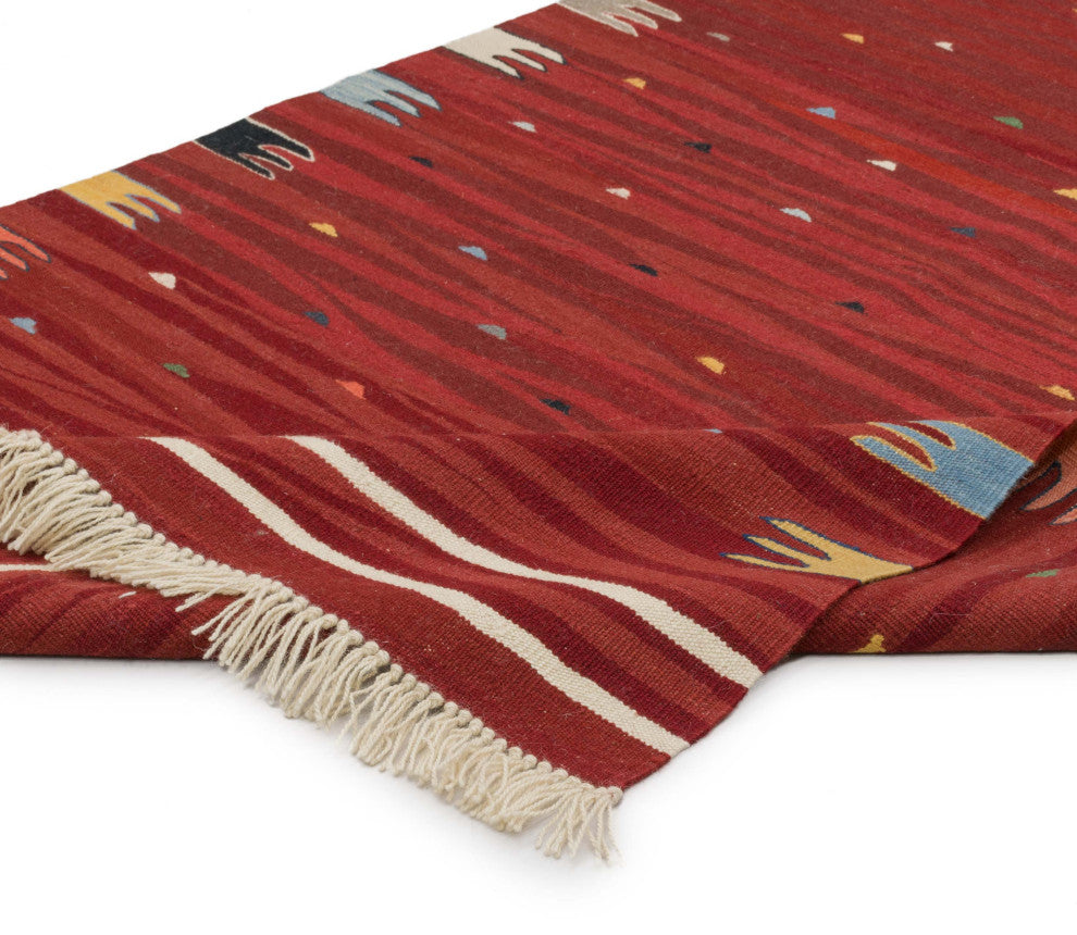 New Handwoven Turkish Kilim Rug - 4'  x 6'  (48 in. x 72 in.)