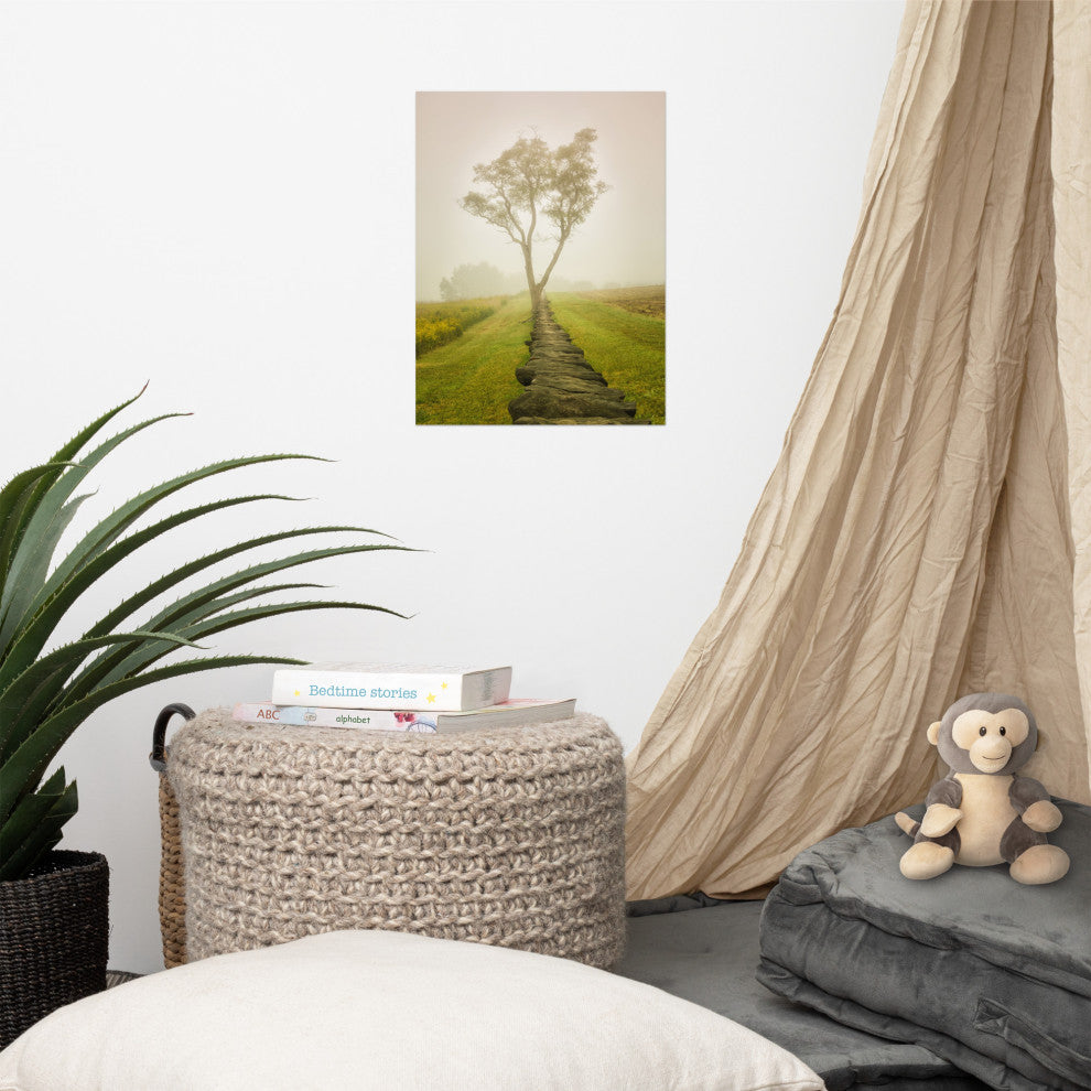 Wall Art Print Landscape Photograph Calming Morning Rural Unframed, 12" X 16"