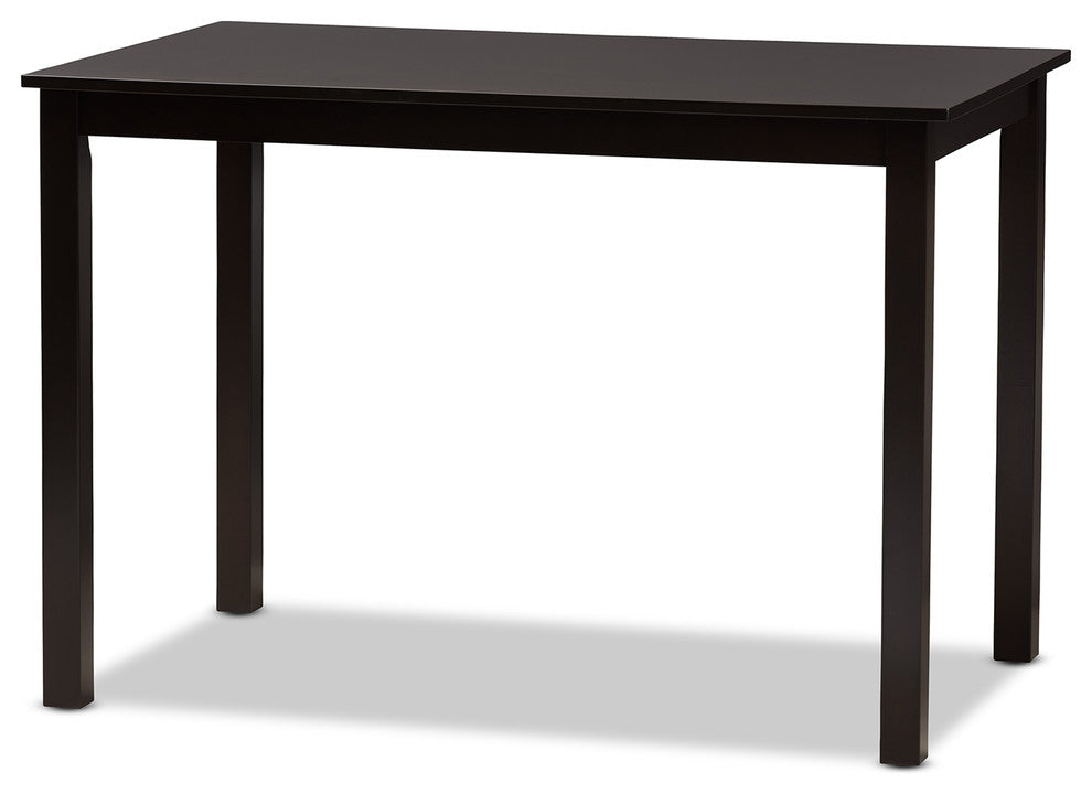 Avery Modern Dark Brown Faux Leather Upholstered 5-Piece Dining Set
