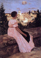 Jean Frederic Bazille The Pink Dress, 18"x27" Wall Decal