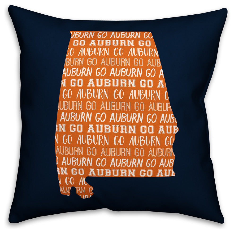 Go Auburn Outdoor Throw Pillow