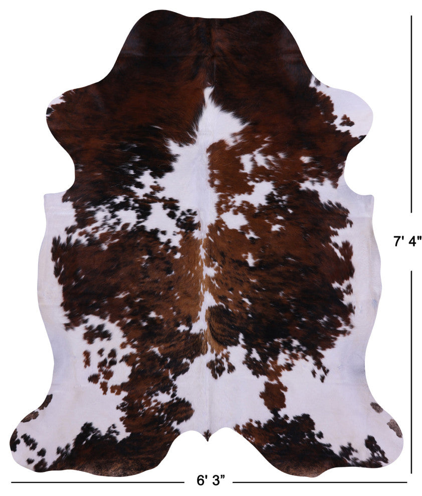 Organic Natural Hair-On Cowhide Area Rug 7' 4" X 6' 3" C1475