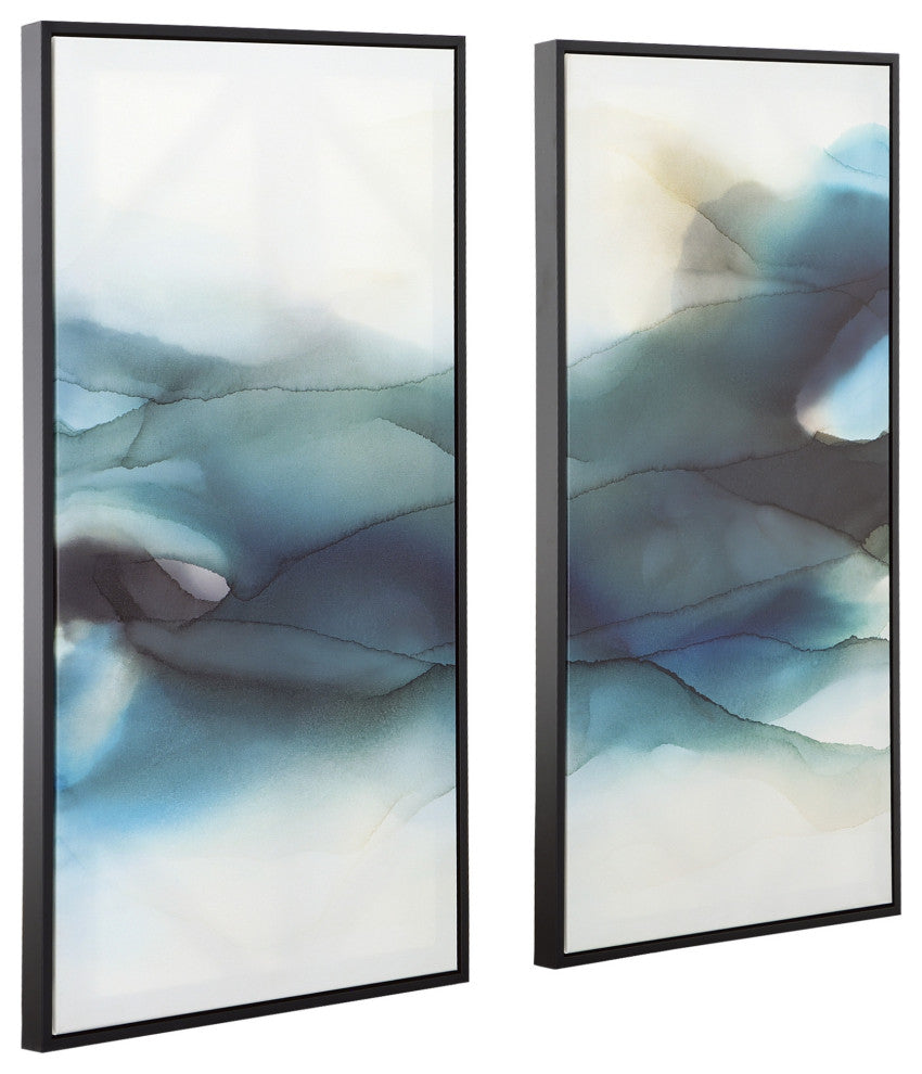 Uttermost 32305 49" x 25" "September Desert" Framed Abstract - Blue