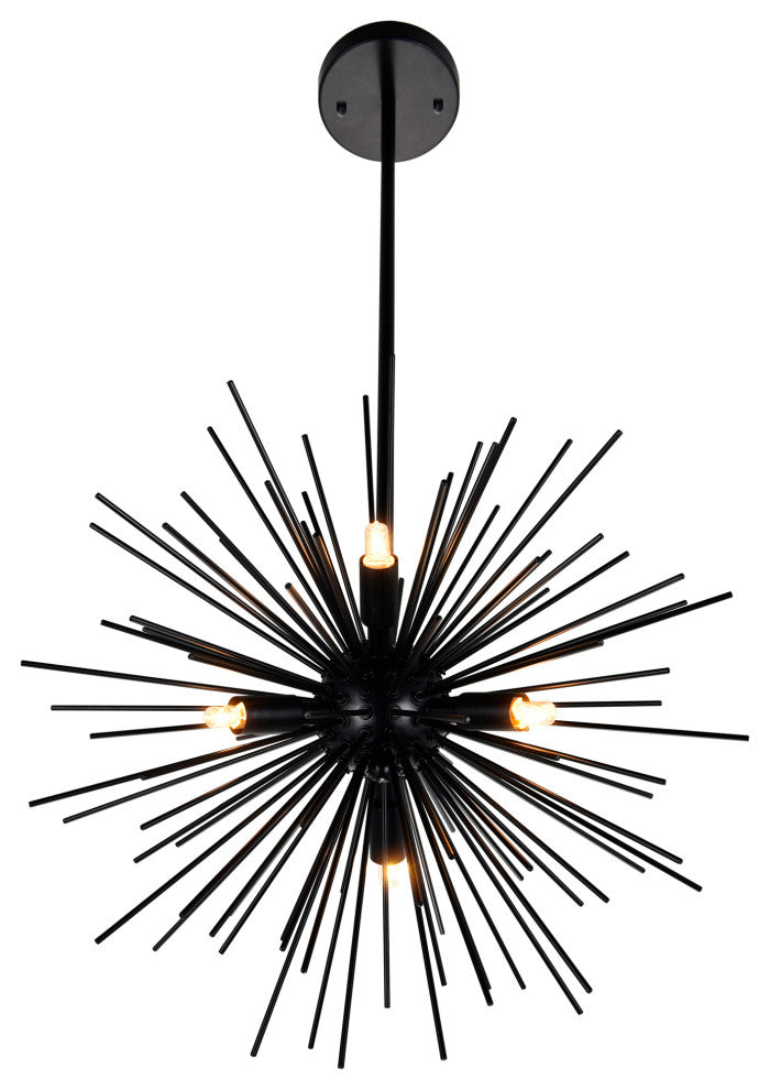 Savannah 9 Light Chandelier With Black Finish