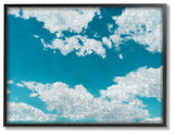 Glam Sparkle Clouds across Blue Sky Glitz,1pc, each 11 x 14