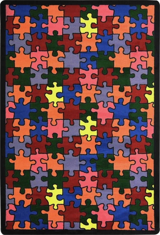 Playful Patterns Rug, Puzzled, 3'10"x5'4"
