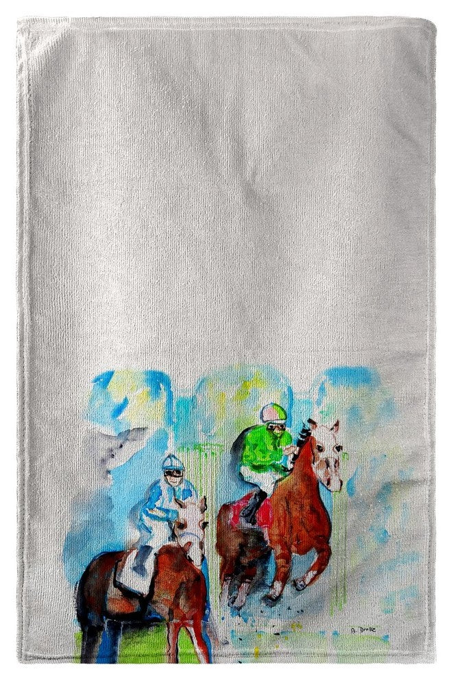 Betsy Drake Starting Gate Beach Towel