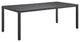 Hawthorne Collection 82" Glass Top Patio Dining Table in Espresso