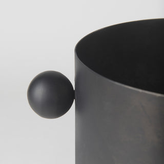 Juno Black Iron Vase, 9"