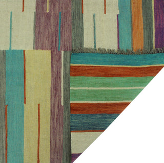 Winchester Kilim Alburt Rust/Green Rug, 6'5x9'7