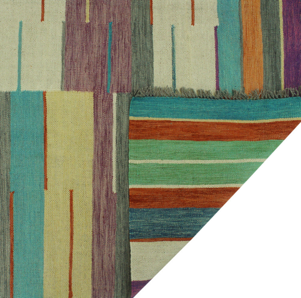 Winchester Kilim Alburt Rust/Green Rug, 6'5x9'7