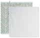 Nonwoven Polyester Cube Herringbone Mint Square 11"x11"x11", Set Of 2
