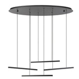 Lindoza 4-Light Pendant, Integrated LED, Matte Black Finish
