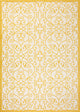 Madrid Vintage Filigree Textured Weave Indoor/Outdoor, Cream/Yellow, 9 X 12