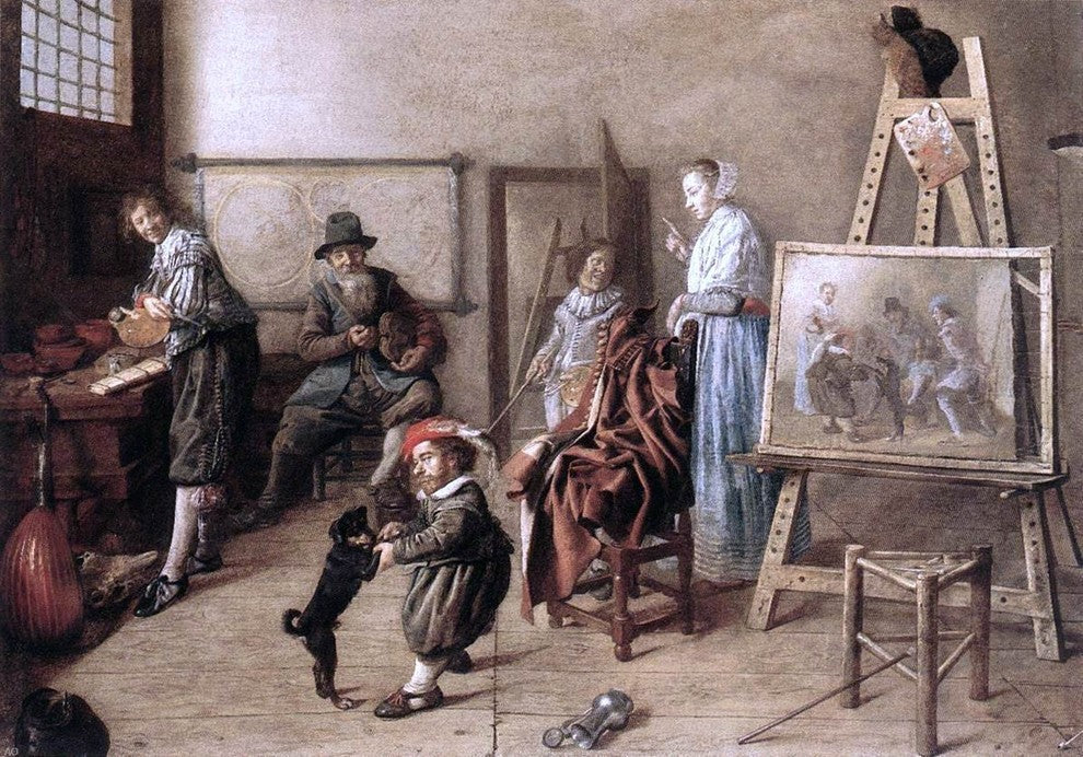 Jan Miense Molenaer Painter in His Studio Wrapped Canvas, 18"x27"