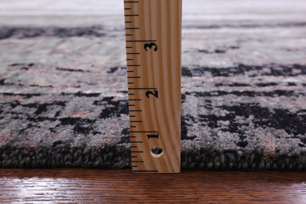 10' 0" X 14' 0" Modern Wool and Silk Handmade Rug Q7205