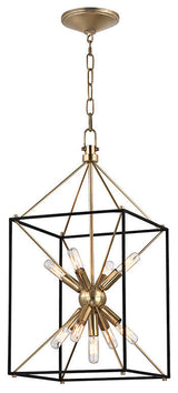 Glendale, 9-Light Pendant, Aged Brass, 12"