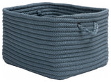Colonial Mills Basket Modern Farmhouse Home Antique Blue Rectangle