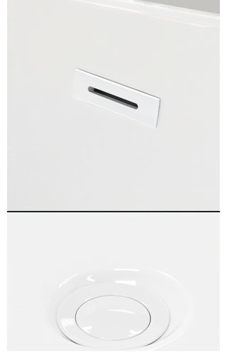 60" Freestanding Bathtub, Black, White Interior, White Drain, Trim