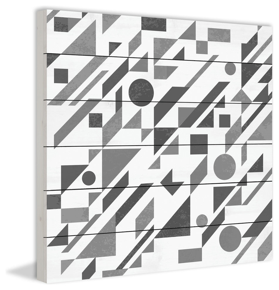 "Native Deconstruction" Painting Print on White Wood