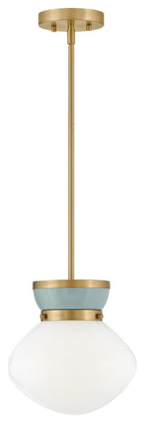 Lark 83607 Lucy 10"W Mini Pendant - Lacquered Brass / Black