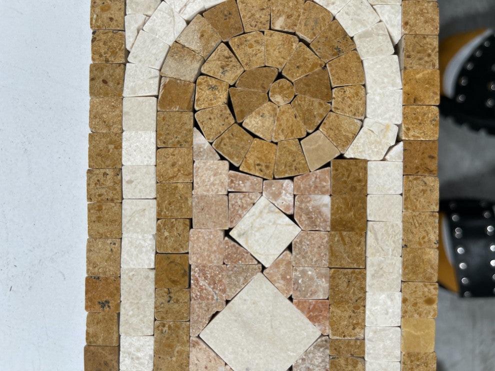 Marble Mosaic Border Listello Tile Treasure Gold 3.9x15.7 Polished, 1 piece