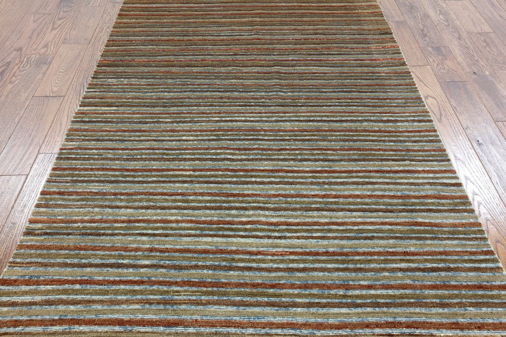 Persian Gabbeh 5'x7' Hand Knotted Oriental Area Rug, W2204