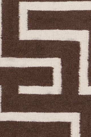 Lima Contemporary Area Rug, Brown and White, 5'x7'
