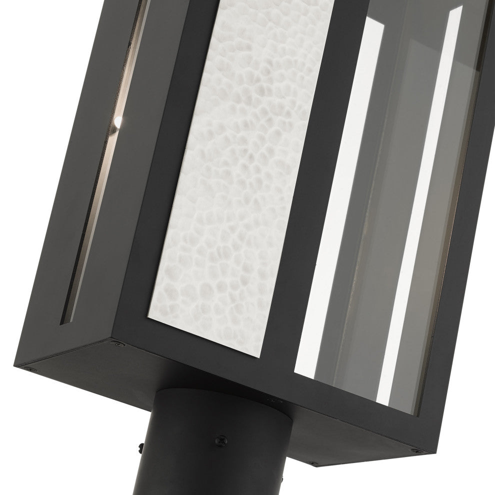 Black Contemporary, Nautical, Sophisticated Outdoor Post Top Lantern